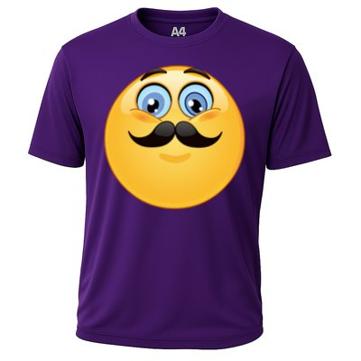 Mustache Emoji Smiley Face Performance Shirt