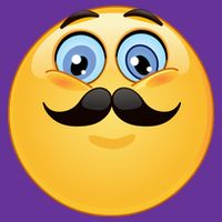 Mustache Emoji Smiley Face Cooling Performance Crew T-Shirt