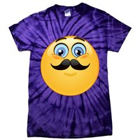 Mustache Emoji Smiley Face Tie-Dye T-Shirt
