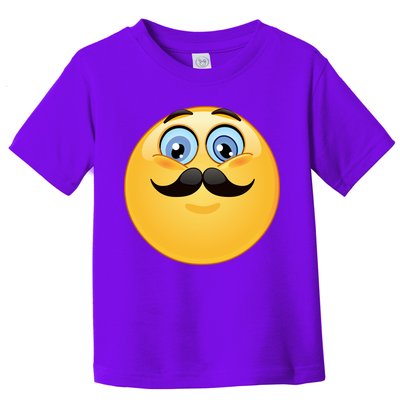 Mustache Emoji Smiley Face Toddler T-Shirt