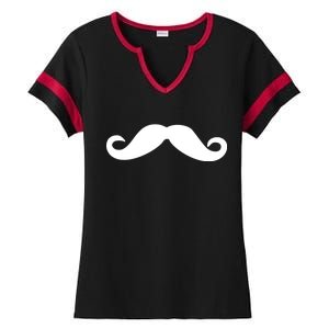 Mustache Logo Ladies Halftime Notch Neck Tee