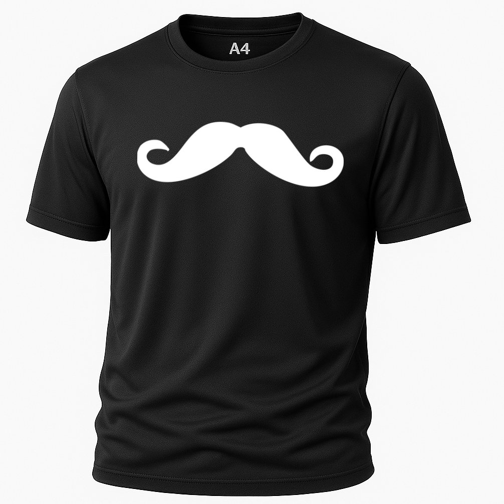 Mustache Logo Cooling Performance Crew T-Shirt