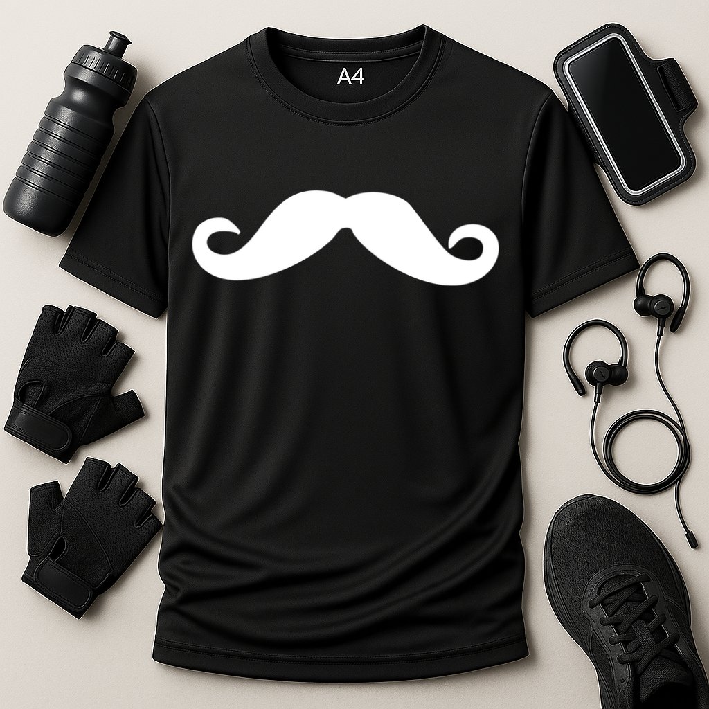 Mustache Logo Cooling Performance Crew T-Shirt