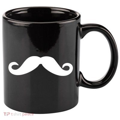 Mustache Logo 11oz C Handle Ceramic Mug