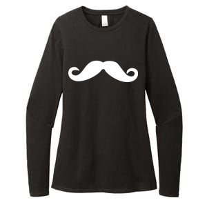 Mustache Logo Womens CVC Long Sleeve Shirt