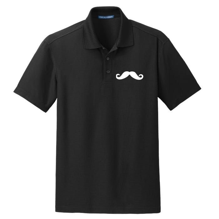 Mustache Logo Dry Zone Grid Polo