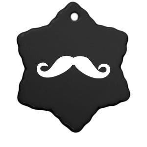 Mustache Logo Ceramic Star Ornament