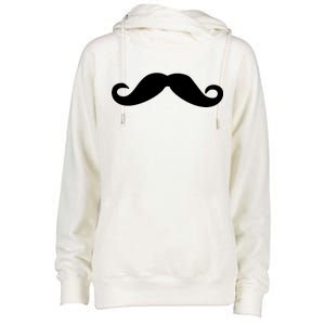 Mustache Logo Womens Funnel Neck Pullover Hood