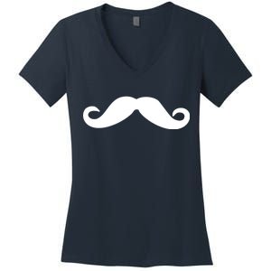 Mustache Logo Women's V-Neck T-Shirt