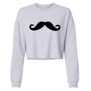 Mustache Logo Cropped Pullover Crew