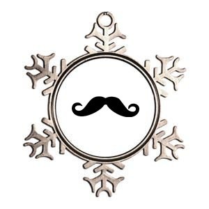 Mustache Logo Metallic Star Ornament