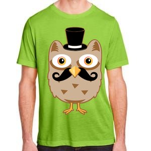 Mustache Owl With Hat Adult ChromaSoft Performance T-Shirt