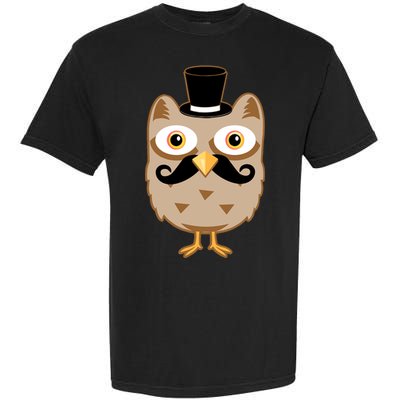 Mustache Owl With Hat Garment-Dyed Heavyweight T-Shirt