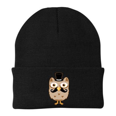 Mustache Owl With Hat Beanie