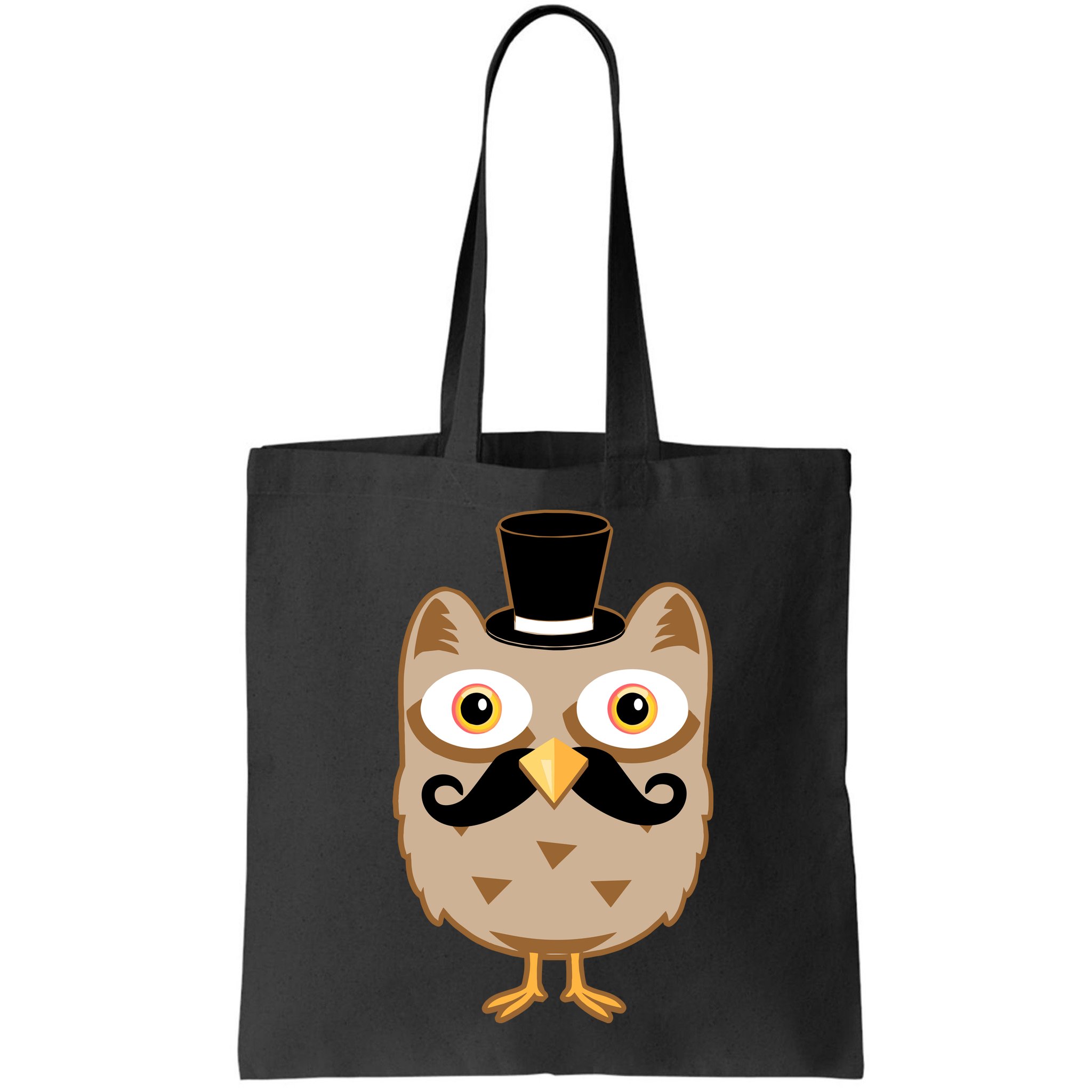 Mustache Owl With Hat Bag