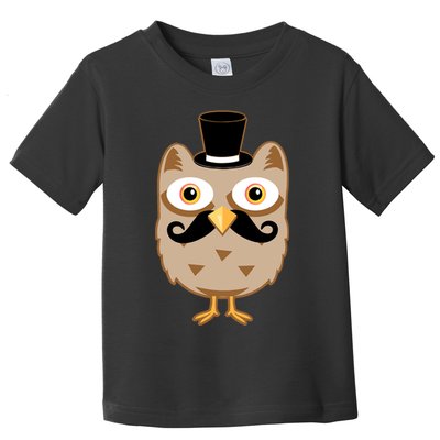 Mustache Owl With Hat Toddler T-Shirt