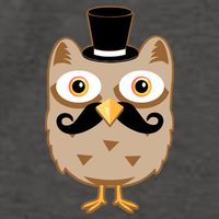 Mustache Owl With Hat Vector Backpack