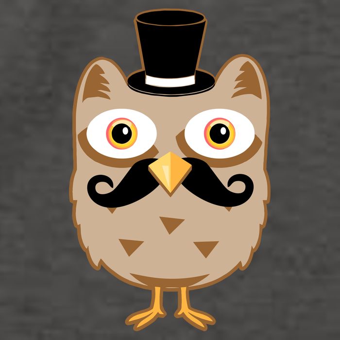 Mustache Owl With Hat Vector Backpack