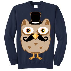 Mustache Owl With Hat Tall Sweatshirt