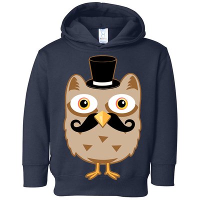 Mustache Owl With Hat Toddler Hoodie