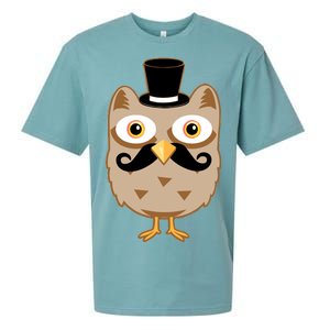 Mustache Owl With Hat Sueded Cloud Jersey T-Shirt