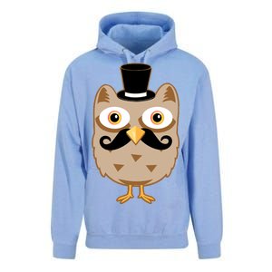 Mustache Owl With Hat Unisex Surf Hoodie