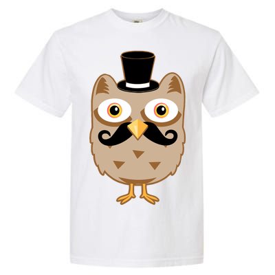 Mustache Owl With Hat Garment-Dyed Heavyweight T-Shirt