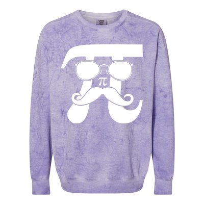 Mustache Pi Face Colorblast Crewneck Sweatshirt