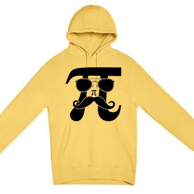 Mustache Pi Face Premium Pullover Hoodie