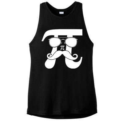 Mustache Pi Face Ladies PosiCharge Tri-Blend Wicking Tank