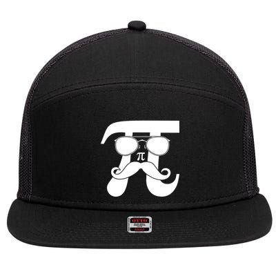 Mustache Pi Face 7 Panel Mesh Trucker Snapback Hat