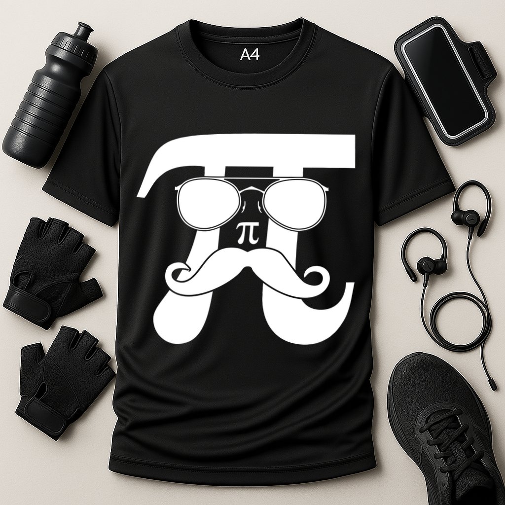 Mustache Pi Face Performance Shirt