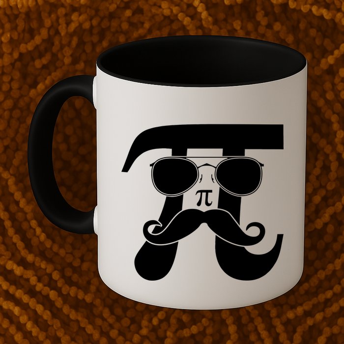 Mustache Pi Face Mug