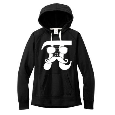 Mustache Pi Face Women's Fleece Hoodie