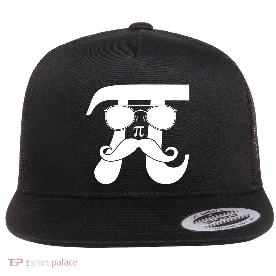 Mustache Pi Face Flatbill Hat