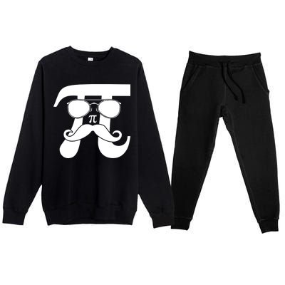 Mustache Pi Face Premium Crewneck Sweatsuit Set