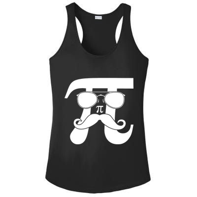 Mustache Pi Face Ladies PosiCharge Competitor Racerback Tank