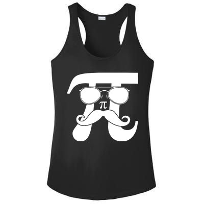 Mustache Pi Face Ladies PosiCharge Competitor Racerback Tank