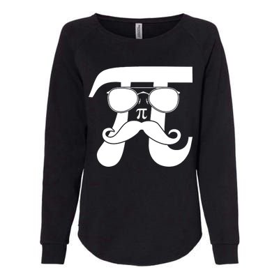 Mustache Pi Face Womens California Wash Sweatshirt