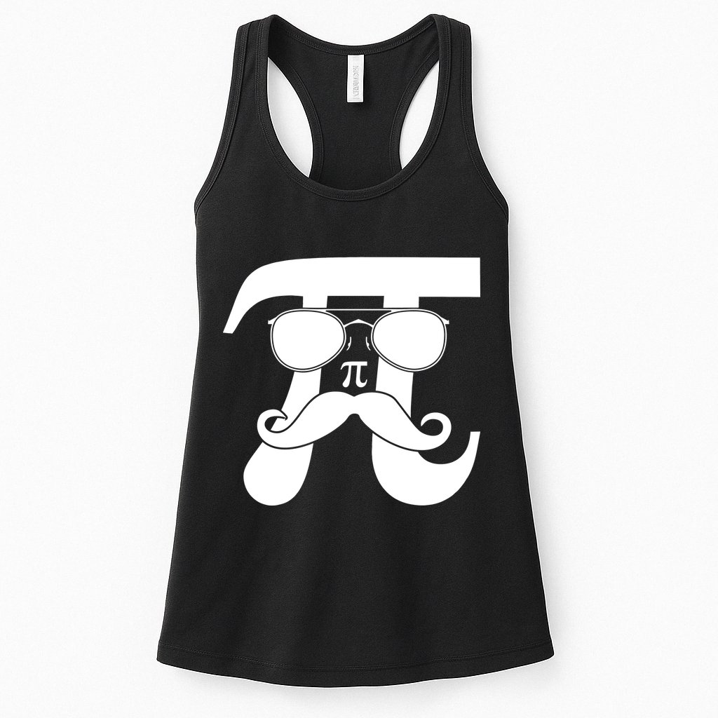Mustache Pi Face Womens Tank Top