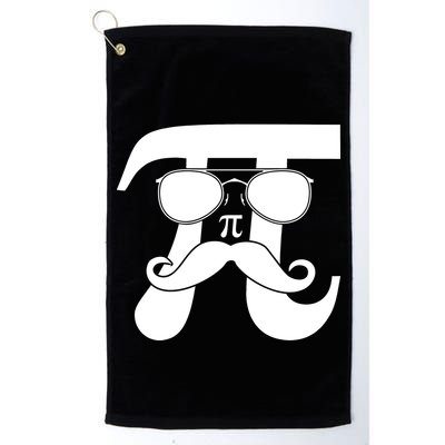 Mustache Pi Face Golf Towel