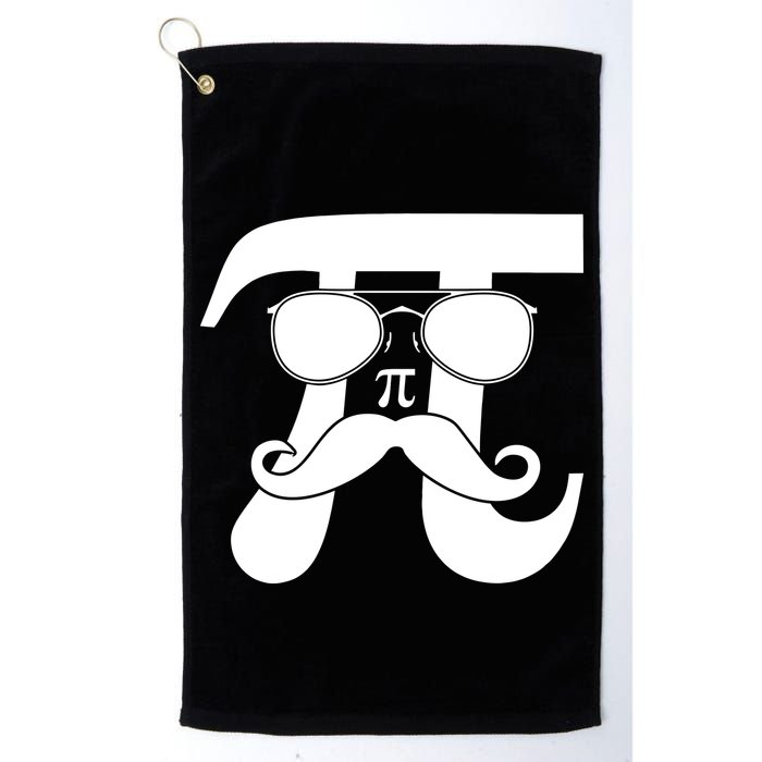 Mustache Pi Face Golf Towel