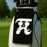 Mustache Pi Face Golf Towel