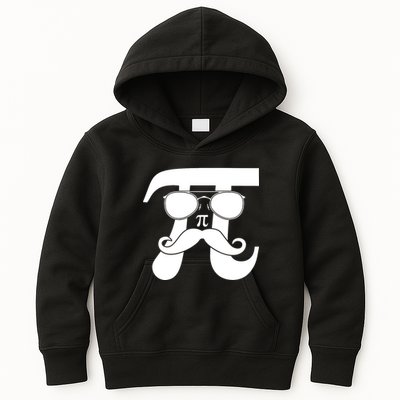 Mustache Pi Face Kids Hoodie