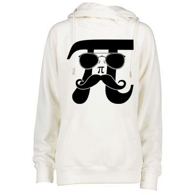 Mustache Pi Face Womens Funnel Neck Pullover Hood