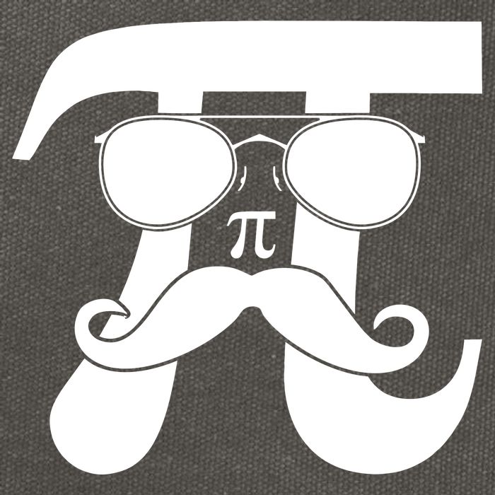 Mustache Pi Face Cotton Canvas Backpack