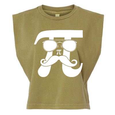 Mustache Pi Face Garment-Dyed Women's Muscle Tee