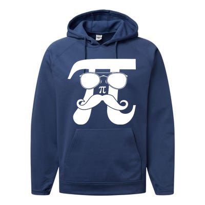 Mustache Pi Face Performance Fleece Hoodie