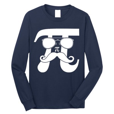 Mustache Pi Face Long Sleeve Shirt