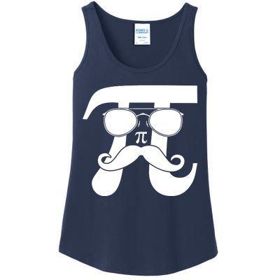 Mustache Pi Face Ladies Essential Tank